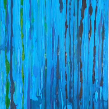 Картина под названием "Pluie de couleurs" - Nenuphar Plastic, Подлинное произведение искусства, Акрил