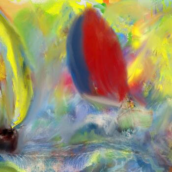 Peinture intitulée "Turbulence" par Neo Kinetic Artis, Œuvre d'art originale, Peinture numérique