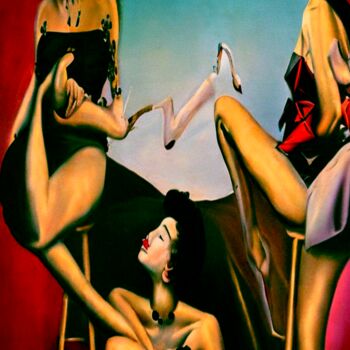 Malerei mit dem Titel "Fille de joie" von Neo Kinetic Artis, Original-Kunstwerk, Acryl