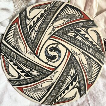 Design intitulée "On the Trypil motif…" par Neonila Korotash, Œuvre d'art originale, Art de la table