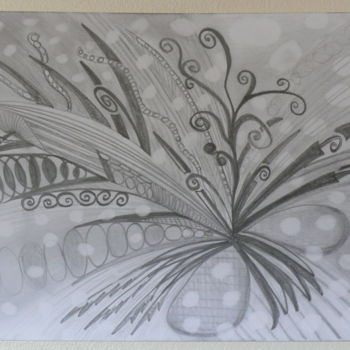 Desenho intitulada "ananas festif" por Nephidell, Obras de arte originais