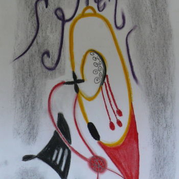 Disegno intitolato "AMI" da Nephidell, Opera d'arte originale