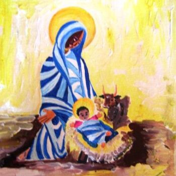 Malarstwo zatytułowany „nativity” autorstwa Nereus Patrick Cheo (Nepac), Oryginalna praca