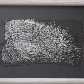 Textile Art titled "Edging 03032019" by Neringa Dastoor, Original Artwork, Embroidery Mounted on Cardboard