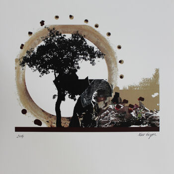 Estampas & grabados titulada "ZİYARET" por Neşe, Obra de arte original, Impresión digital