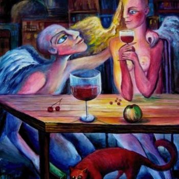 Peinture intitulée "LOVE & FRIENDSHIP" par Nesis Elisheva (Eli7), Œuvre d'art originale, Acrylique