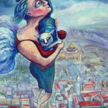 Pintura titulada "BLESSING OVER THE W…" por Nesis Elisheva (Eli7), Obra de arte original, Acrílico