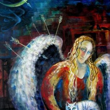 Pintura titulada "ANGELS OF ZODIAC. S…" por Nesis Elisheva (Eli7), Obra de arte original, Acrílico