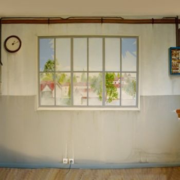 Peinture intitulée "CHAMBRE D'ADOLESCEN…" par Nessé, Œuvre d'art originale, Acrylique
