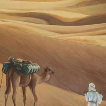 Painting titled "SALON - désert" by Nessé, Original Artwork
