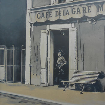 Malerei mit dem Titel "FACADE MAIRIE DE VA…" von Nessé, Original-Kunstwerk