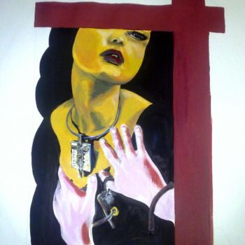 Pintura titulada "calla" por Nestor Nis, Obra de arte original
