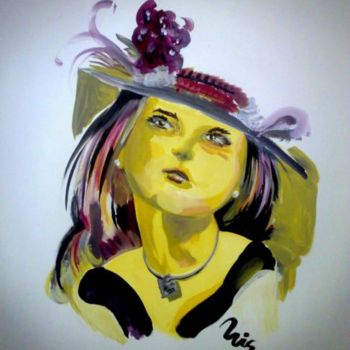 Pintura titulada "niña mujer" por Nestor Nis, Obra de arte original