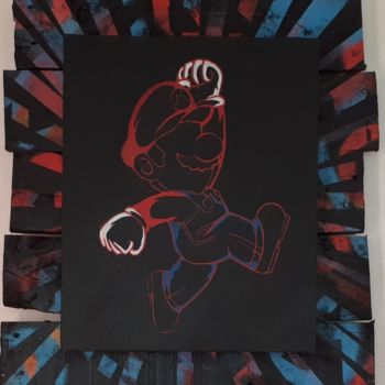Painting titled "Mario" by Vince, Original Artwork, Spray paint