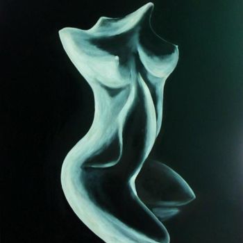 Painting titled "Busto desnudo" by Lisarco Namune, Original Artwork, Oil