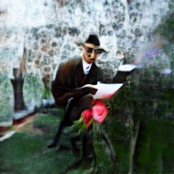 Digitale Kunst mit dem Titel "Fernando Pessoa (a…" von Ricardo Neiva, Original-Kunstwerk, 2D digitale Arbeit