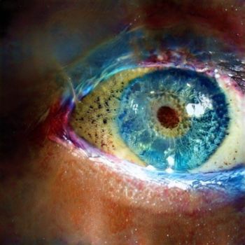 Arts numériques intitulée "Galactic Eye" par Ricardo Neiva, Œuvre d'art originale, Travail numérique 2D