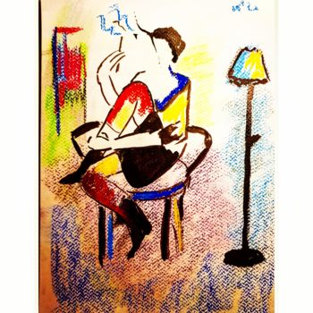 Malerei mit dem Titel "Smoke" von Ester Sentís, Original-Kunstwerk, Tinte