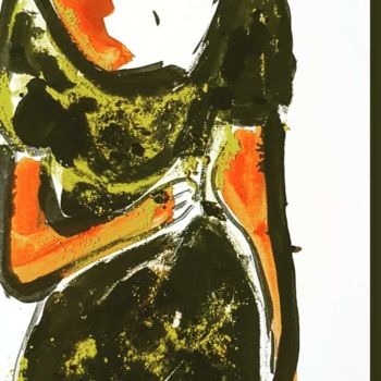 Pintura titulada "The dress" por Ester Sentís, Obra de arte original, Tinta