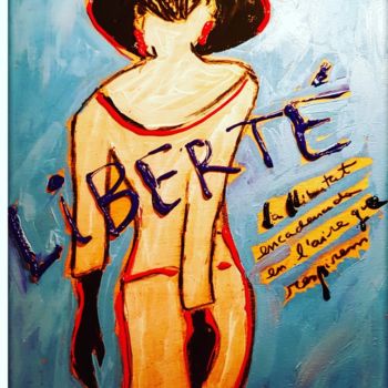 Schilderij getiteld "Liberte" door Ester Sentís, Origineel Kunstwerk, Acryl
