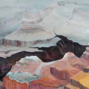 Painting titled "Canyon (60 cm x 90…" by Nevelle, Original Artwork, Acrylic