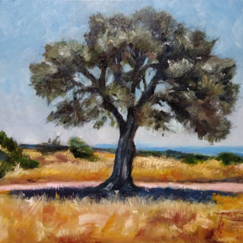 Painting titled "Olive tree in medit…" by Iwonna Salak, Original Artwork, Oil