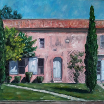 Painting titled "Old Italian house" by Iwonna Salak, Original Artwork, Oil