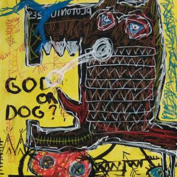 Painting titled "Dog or dog?" by Nevio Massaro, Original Artwork, Acrylic