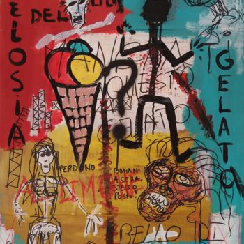 Картина под названием "Gelosia del gelato" - Nevio Massaro, Подлинное произведение искусства, Акрил