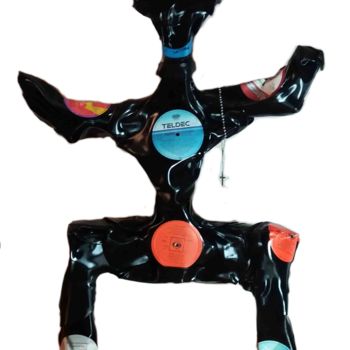 Escultura titulada "Mr Vinyl - Sur comm…" por Nevio Massaro, Obra de arte original, Otro
