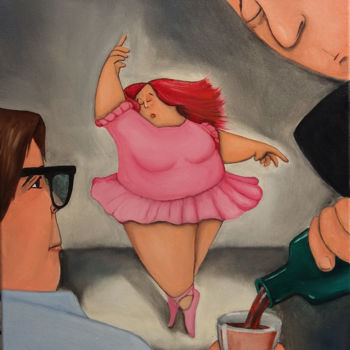 「ballet dancer」というタイトルの絵画 Nuno Feijaoによって, オリジナルのアートワーク, オイル