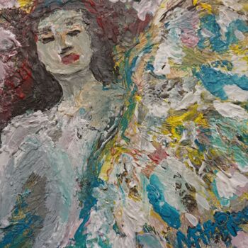 Pittura intitolato "Abstract Angel" da Nancy Price, Opera d'arte originale, Acrilico