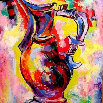 Painting titled "Old jug" by Nachum Furman, Original Artwork, Oil