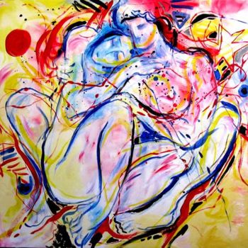 Peinture intitulée "Two" par Nachum Furman, Œuvre d'art originale, Huile