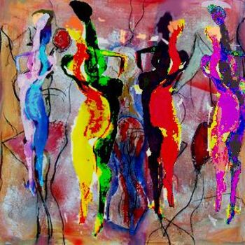 Pintura titulada "Samba" por Nachum Furman, Obra de arte original, Oleo