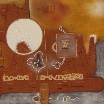 Malerei mit dem Titel "Pausecafe.jpg" von Gl Ngangue Embola, Original-Kunstwerk