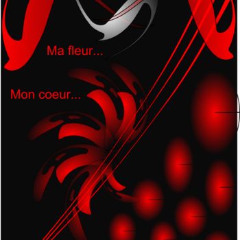 Arte digitale intitolato "Mon coeur" da Naïma Gharbi, Opera d'arte originale