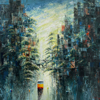 Pintura intitulada "The season passes b…" por Ngoc Quan Le, Obras de arte originais, Óleo