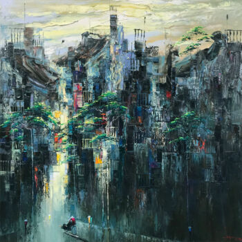Картина под названием "After the afternoon…" - Ngoc Quan Le, Подлинное произведение искусства, Масло