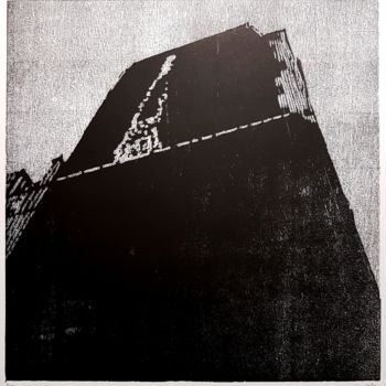 Gravures & estampes intitulée "Le mur" par Nicolas Goulette, Œuvre d'art originale, Xylographie