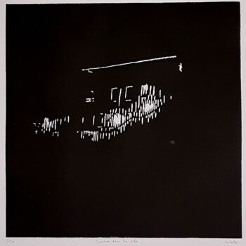 Printmaking titled "Lumières dans la vi…" by Nicolas Goulette, Original Artwork, Xylography