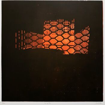 Incisioni, stampe intitolato "La grille" da Nicolas Goulette, Opera d'arte originale, Xilografia