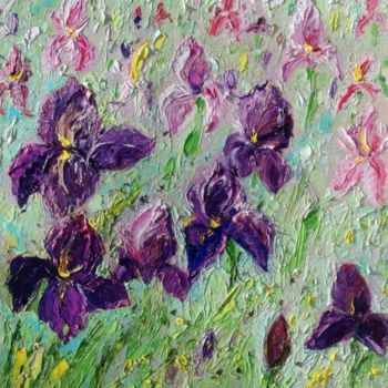 Painting titled "Floral painting art…" by Natasha Stepanova, Original Artwork, Oil