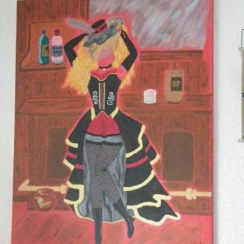 Картина под названием "saloon" - Nathalie Grosso, Подлинное произведение искусства