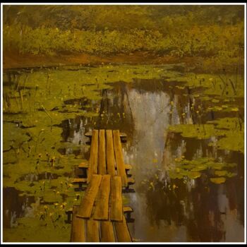 Painting titled "Countryside" by Nguyen Khac Tai Tai, Original Artwork, Acrylic