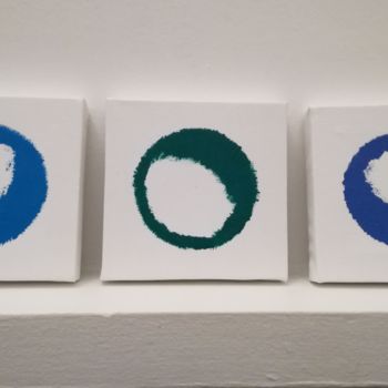 Pintura intitulada "Spectres de Bleus" por Nathan Hémard, Obras de arte originais, Acrílico