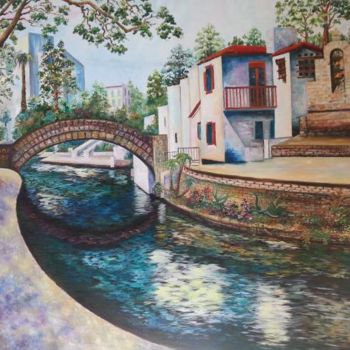 Peinture intitulée "River's Theater" par Natalia Hughson, Œuvre d'art originale