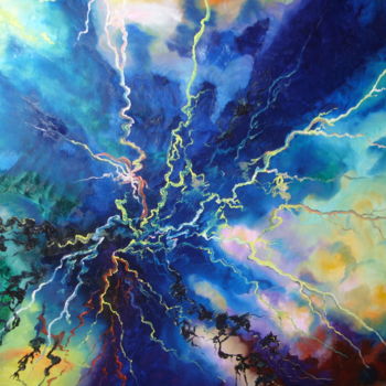 Painting titled "Lightening" by Natalia Hughson, Original Artwork