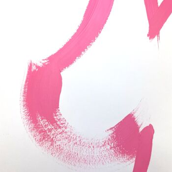 Schilderij getiteld "October Pink" door Niamor, Origineel Kunstwerk, Acryl