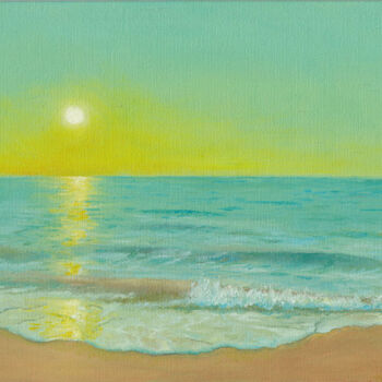 Painting titled "Coast" by Dmitry Bychkov, Original Artwork, Oil